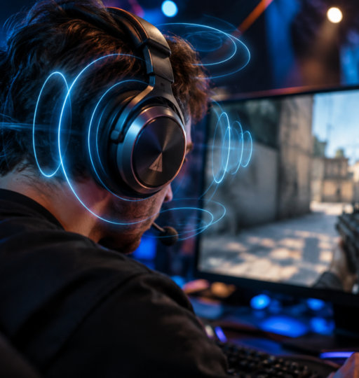 Audio Engineering in Tactical Shooters, Gamer with Headphones