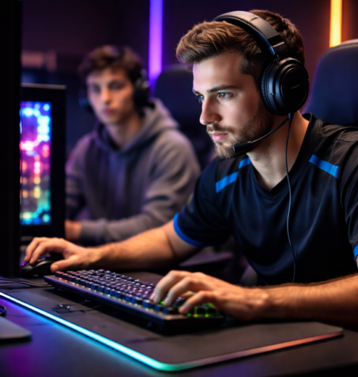 Gamer in Esports Room