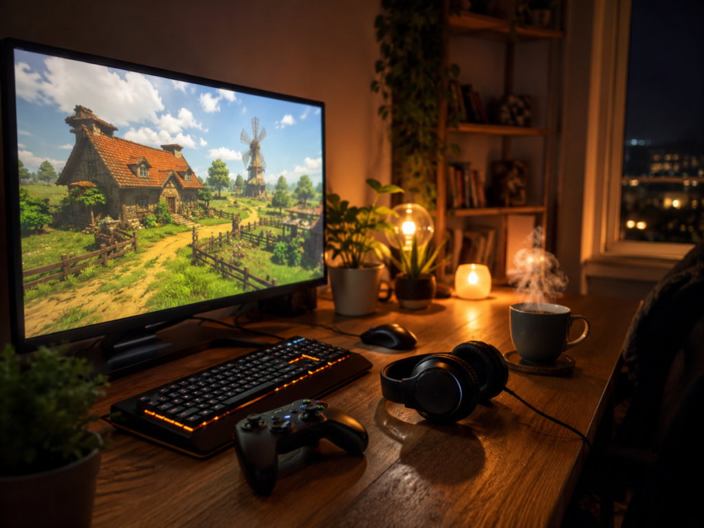 Cozy Gaming Desk