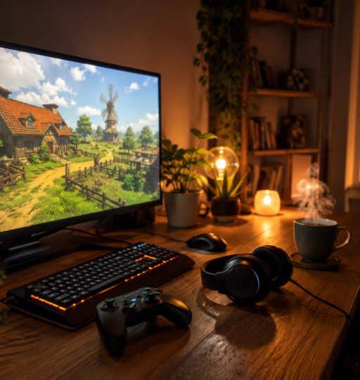 Cozy Gaming Desk