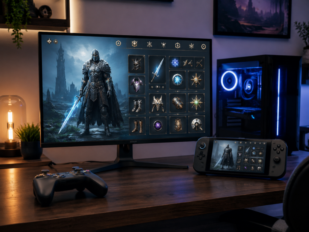 Cozy Modern Gaming Desk