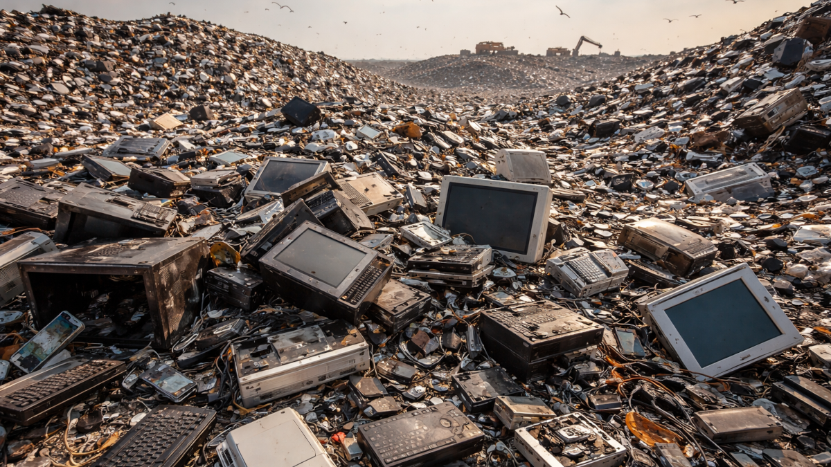 MyGWL.com - E-waste Pile in Landfill