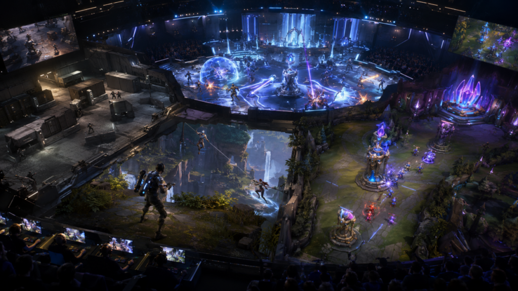 Futuristic Combat Arena in Action