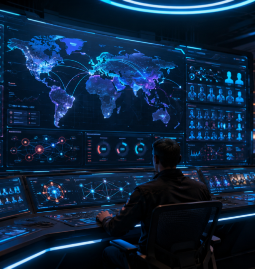 Futuristic Command Center for Matchmaking