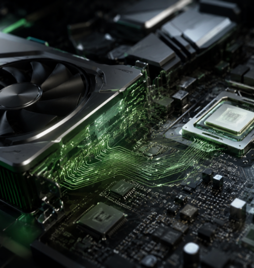 Futuristic PC Hardware Close Up