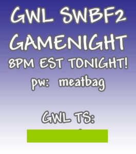 MyGWL.com - SWBF2 Gamenight