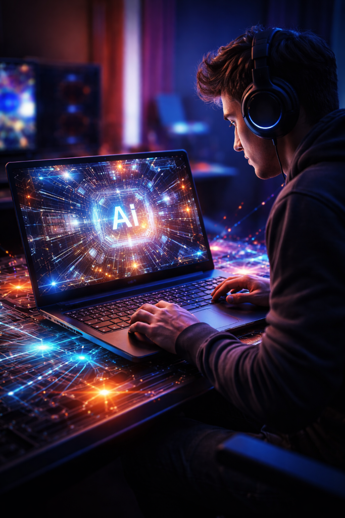 MyGWL.com - Gamer with AI Laptop