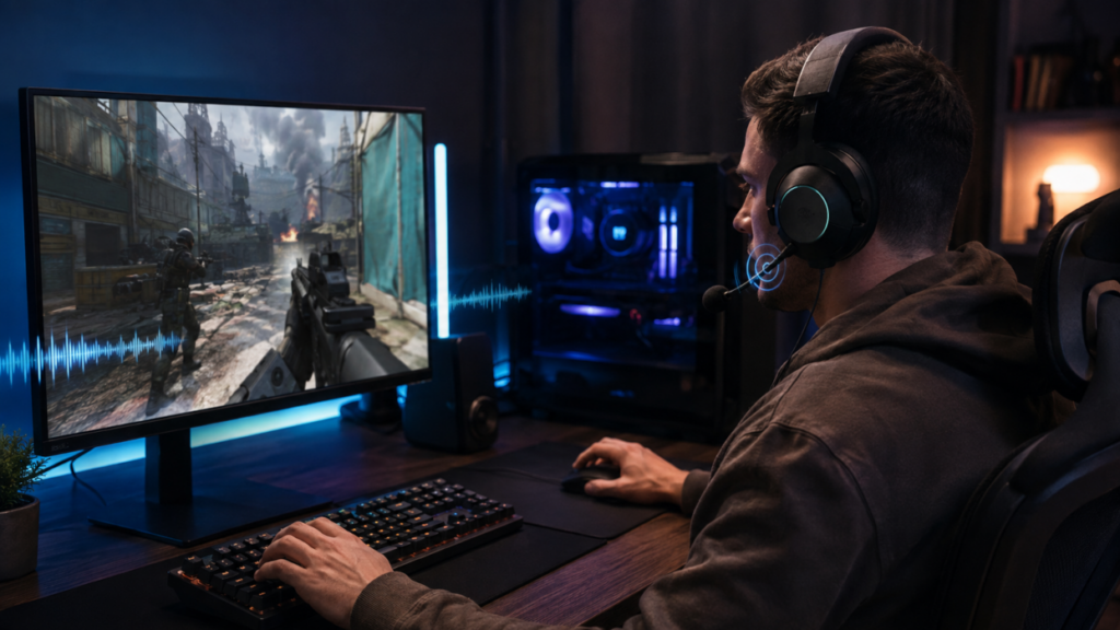 Gamer Communication with PC Setup