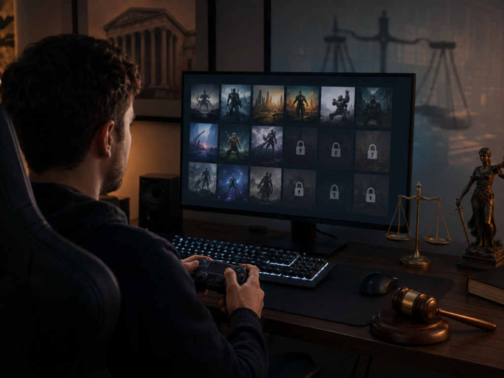 Gamer Justice at Desk