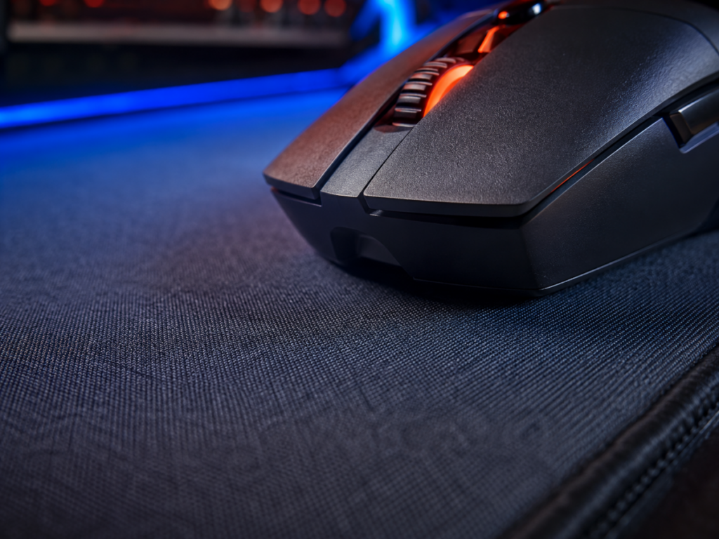 Gaming Mouse on Textured Mat