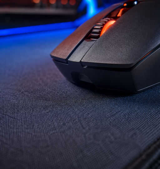 Gaming Mouse on Textured Mat