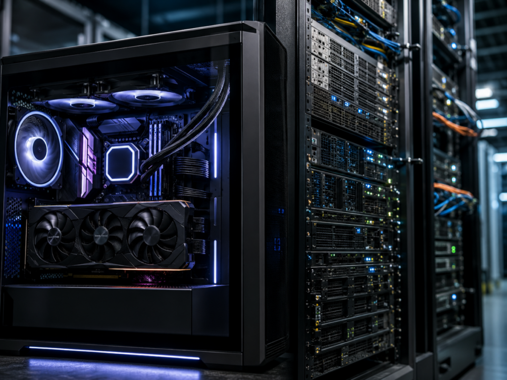 Gaming PC and AI Server Racks