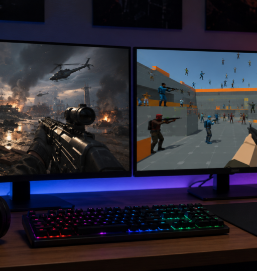 Gaming Split Screen Indie vs AAA