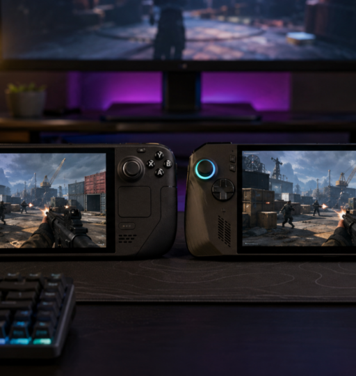 Gaming Steam and Handheld on Desk