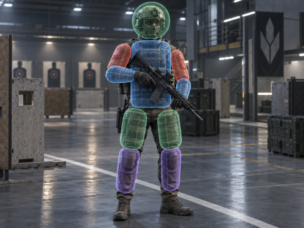 Hit Boxes on Tactical Soldier