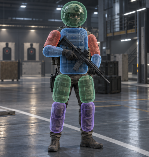 Hit Boxes on Tactical Soldier