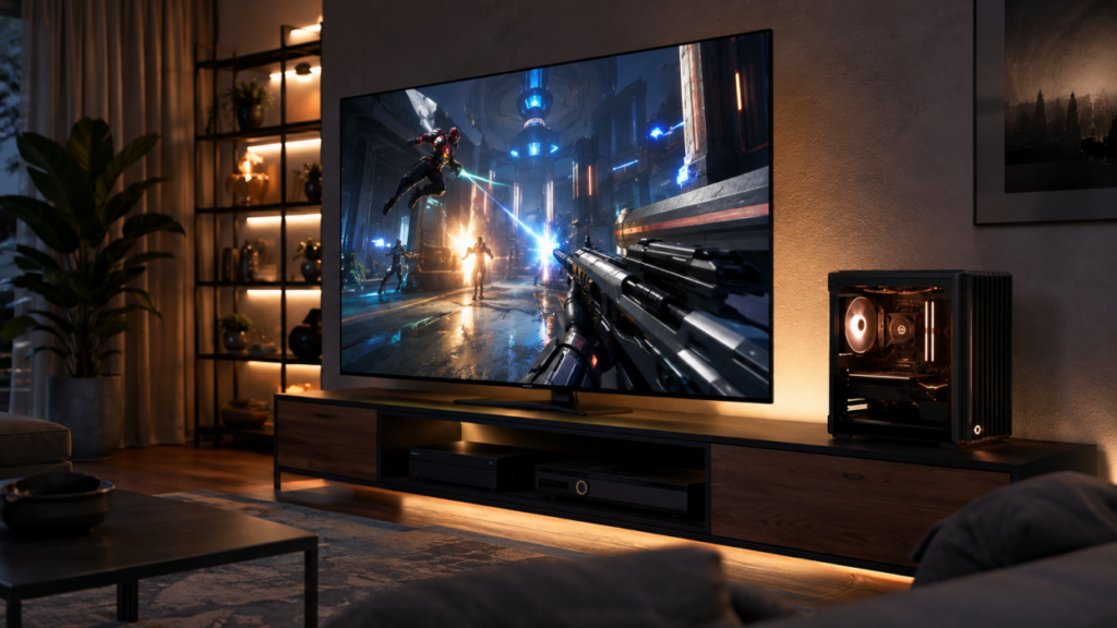 HTPC and OLED TV in Living Room
