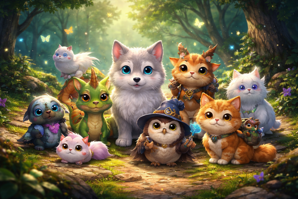 Virtual Pets in a Forest