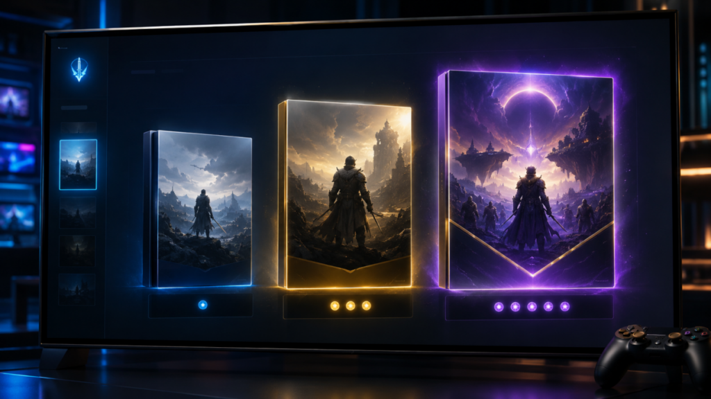 Online Game Store UI Display