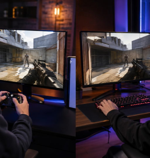 Split Screen of Crossplay Comparison
