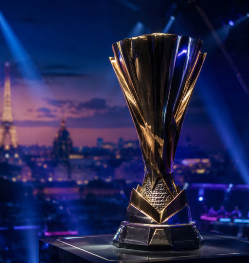 Trophy on Paris Skyline