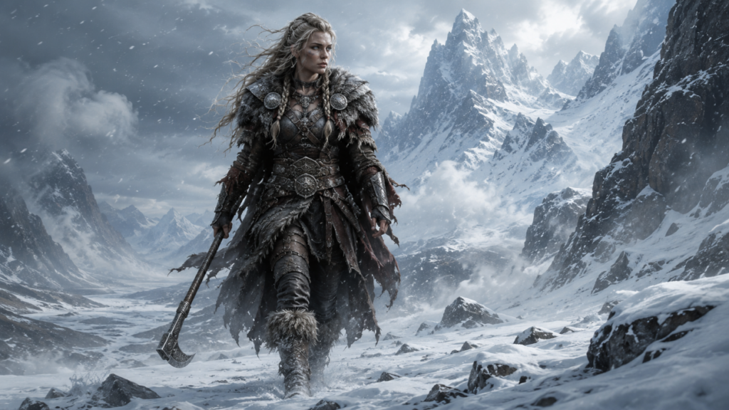 Warrior in Snowstorm Pass