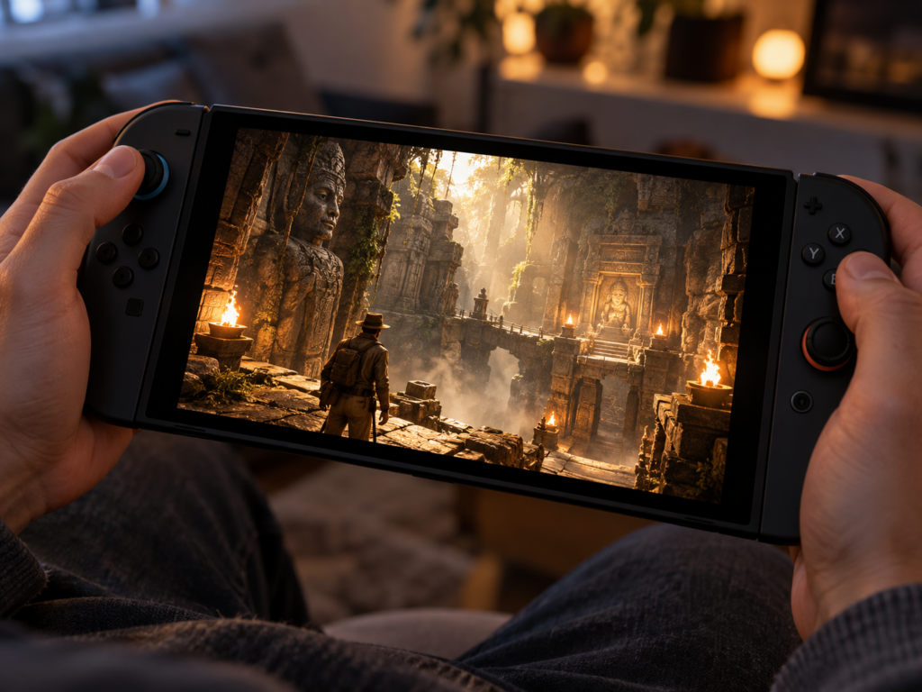 Nintendo Switch 2 Playing Indiana Jones