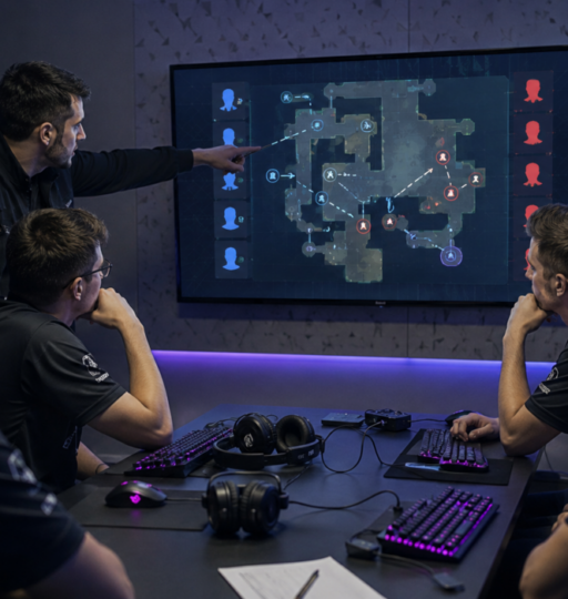 Team Strategy Session in Esports